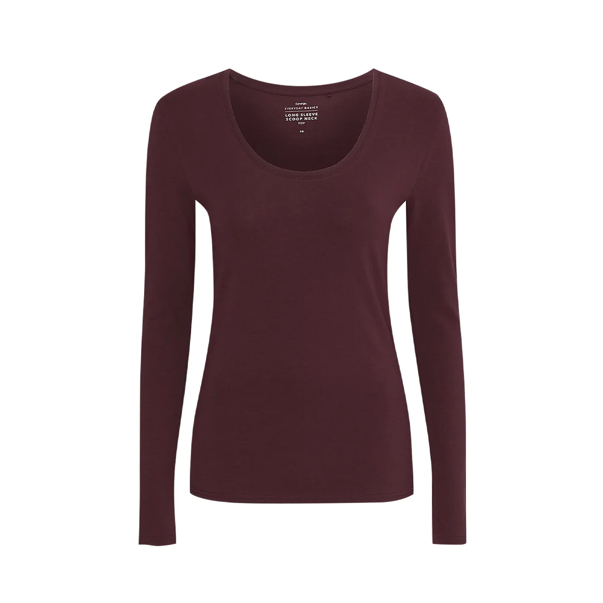 Womens Scoop Neck Long Sleeve Cotton Jersey T-Shirt - Image 19