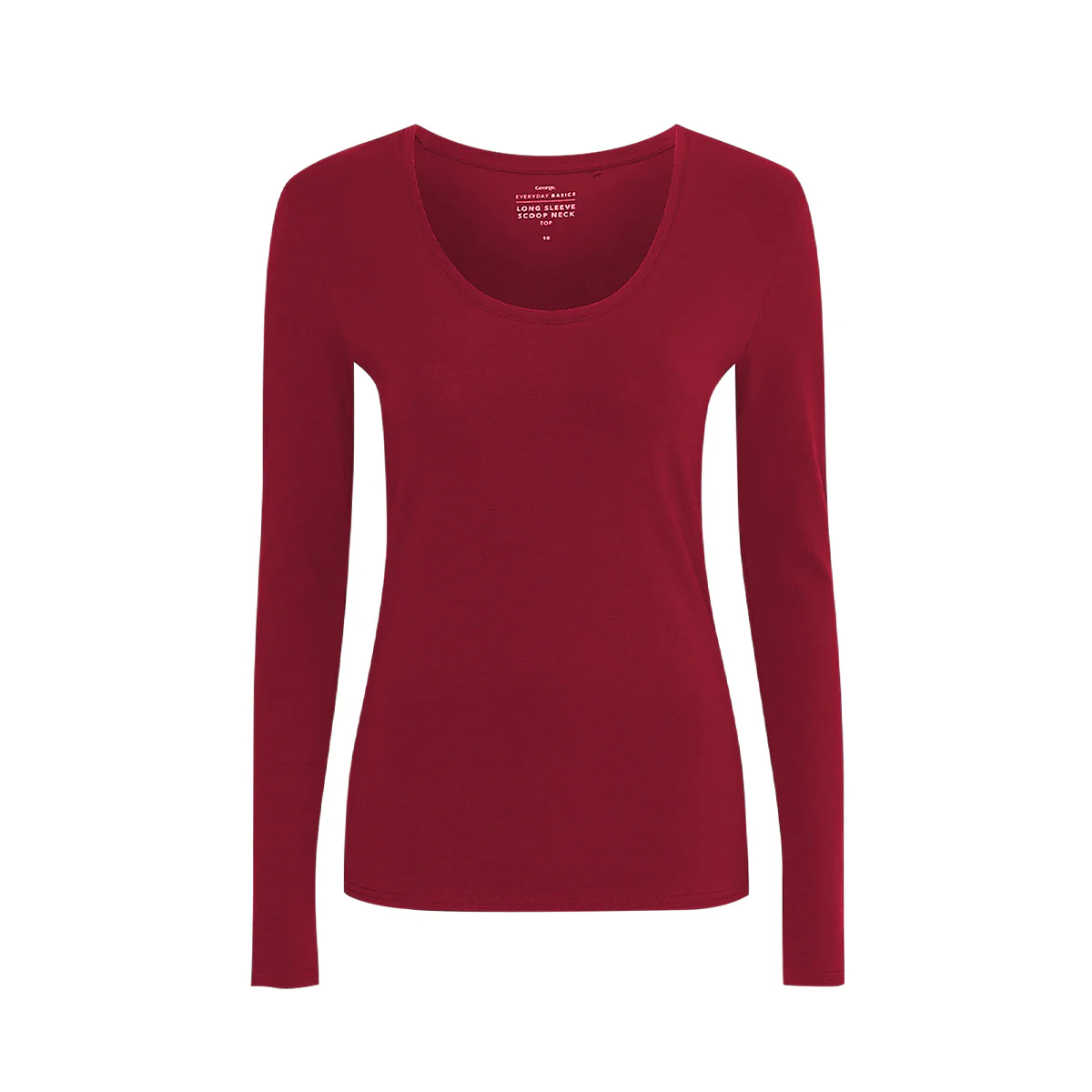 Womens Scoop Neck Long Sleeve Cotton Jersey T-Shirt - Image 21