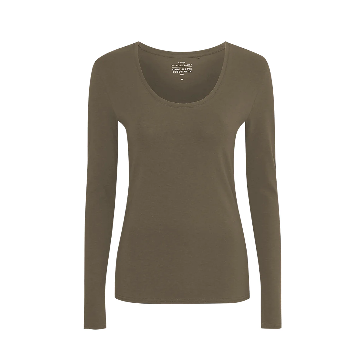 Womens Scoop Neck Long Sleeve Cotton Jersey T-Shirt - Image 23