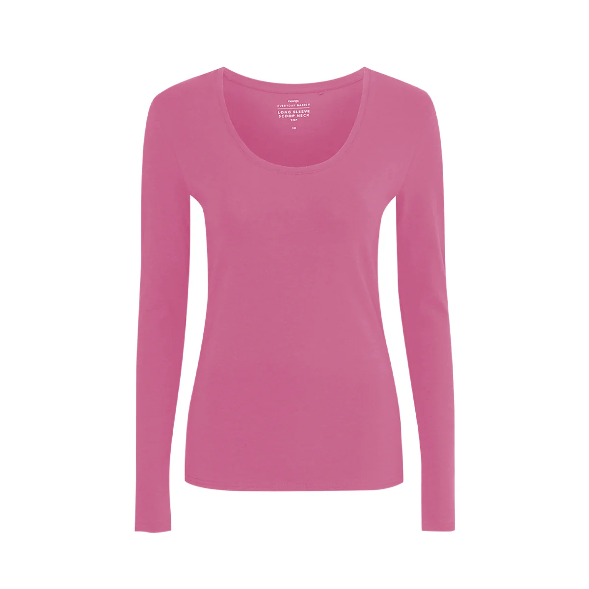 Womens Scoop Neck Long Sleeve Cotton Jersey T-Shirt - Image 25