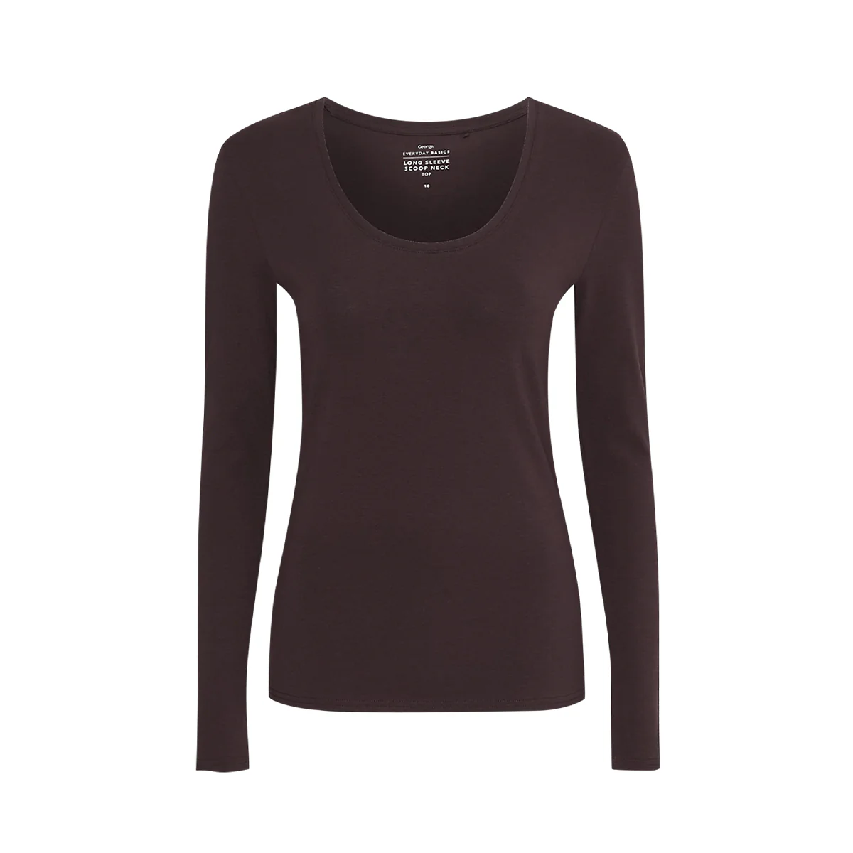 Womens Scoop Neck Long Sleeve Cotton Jersey T-Shirt - Image 26