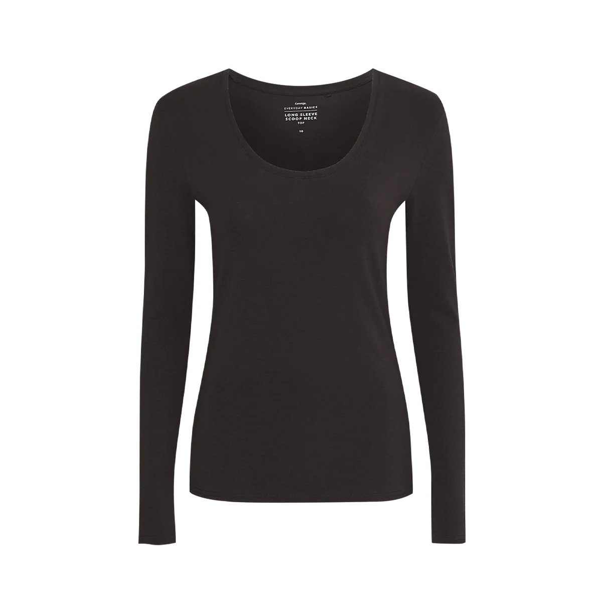 Womens Scoop Neck Long Sleeve Cotton Jersey T-Shirt - Image 27