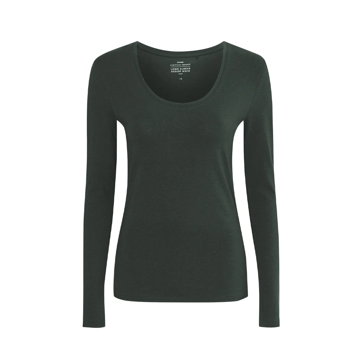 Womens Scoop Neck Long Sleeve Cotton Jersey T-Shirt - Image 29