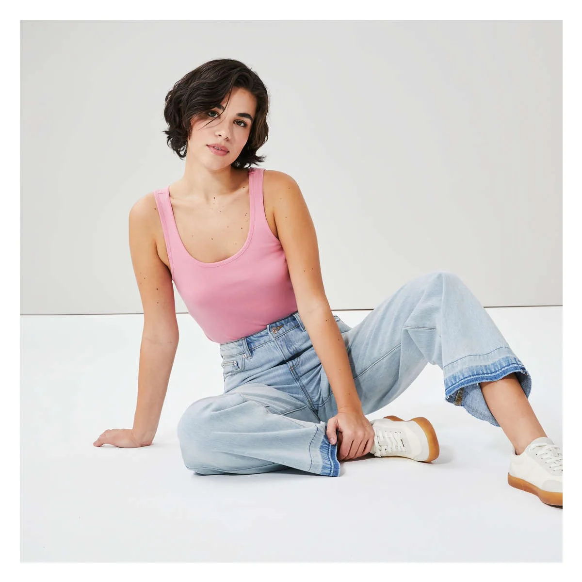 Womens Scoop Neck Organic Cotton Fitted Tank Top - Image 20