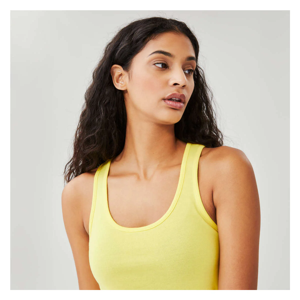 Womens Scoop Neck Organic Cotton Fitted Tank Top - Image 4