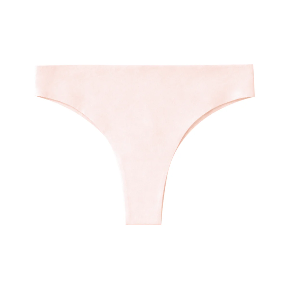 Womens Seamless Mid Rise Nylon Stretch Invisible Comfort Thong - Image 34