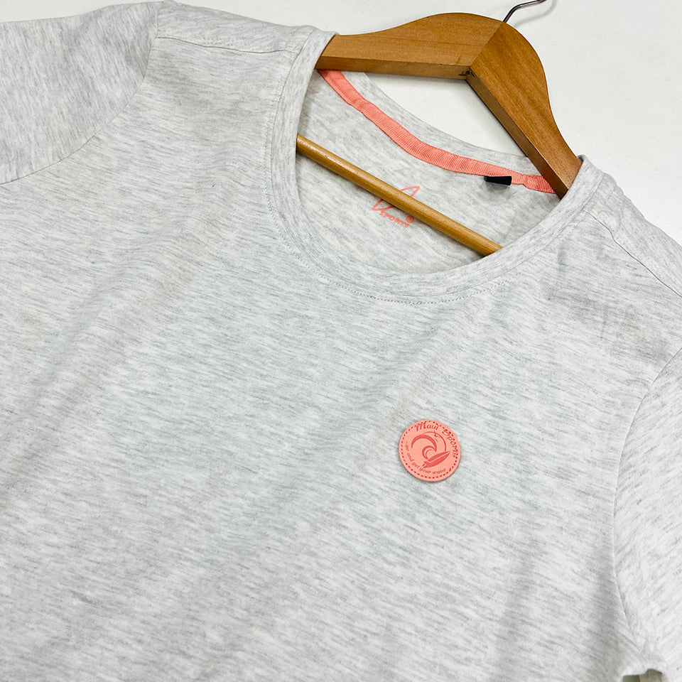 Womens Semi Long Round Neck Short Sleeve Casual Cotton T-Shirt - Image 10