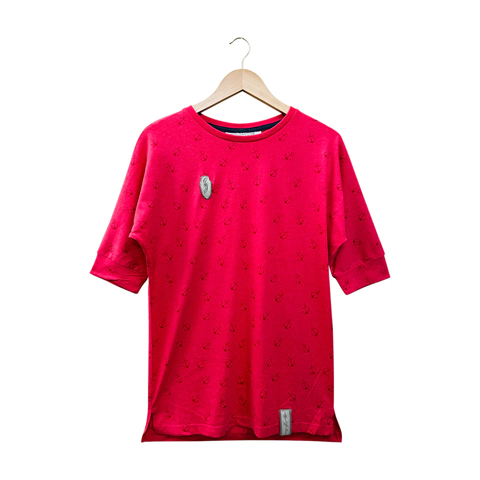 Womens Semi Long Side Vent Crewneck Casual Cotton T-Shirt - Image 12