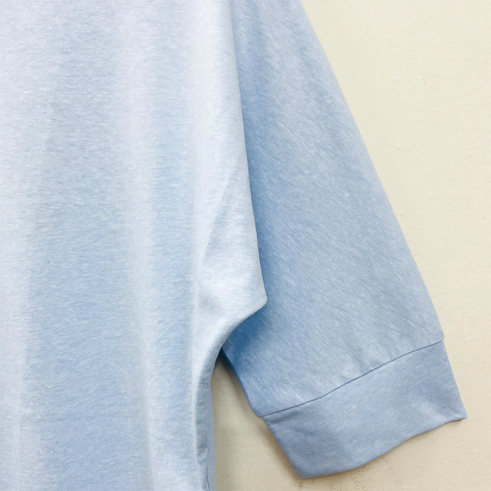 Womens Semi Long Side Vent Crewneck Casual Cotton T-Shirt - Image 18