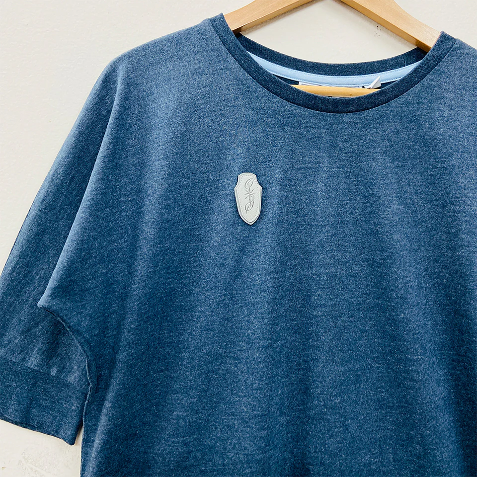 Womens Semi Long Side Vent Crewneck Casual Cotton T-Shirt - Image 20