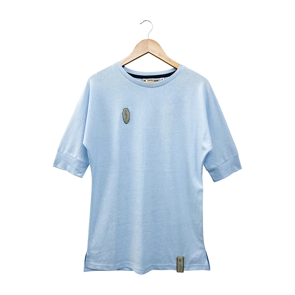 Womens Semi Long Side Vent Crewneck Casual Cotton T-Shirt - Image 7
