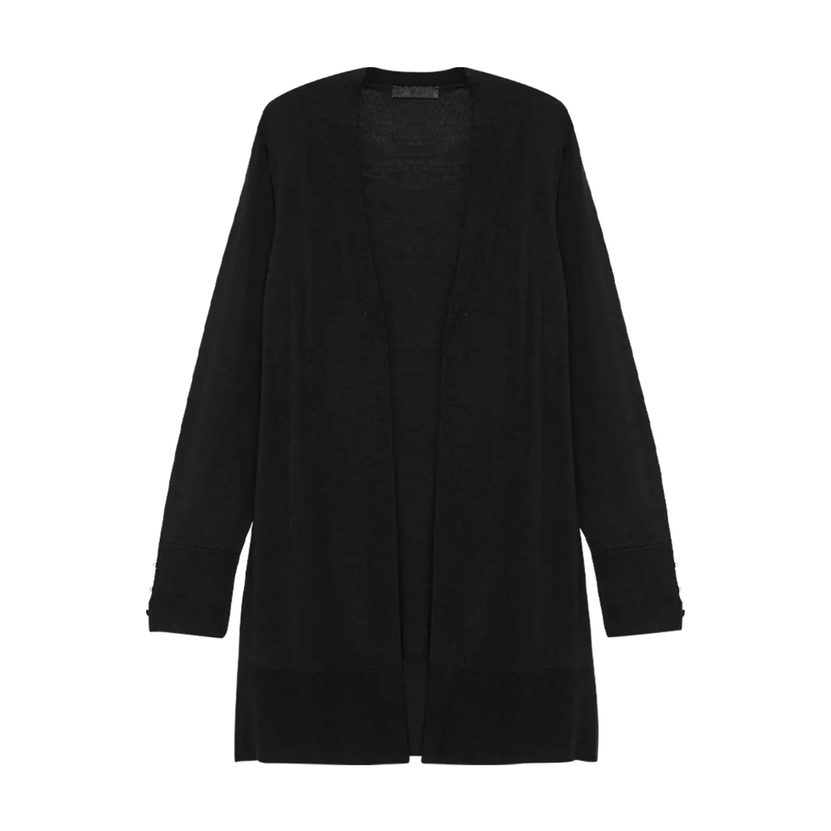 Womens Shawl Collar Tricot Midi Length Cardigan - Image 21