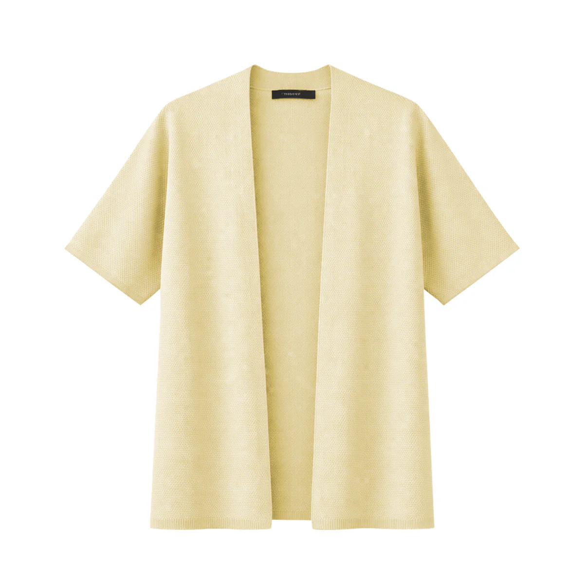 Womens Short Sleeve Textured Knit Open-Front Cardigan - Image 12