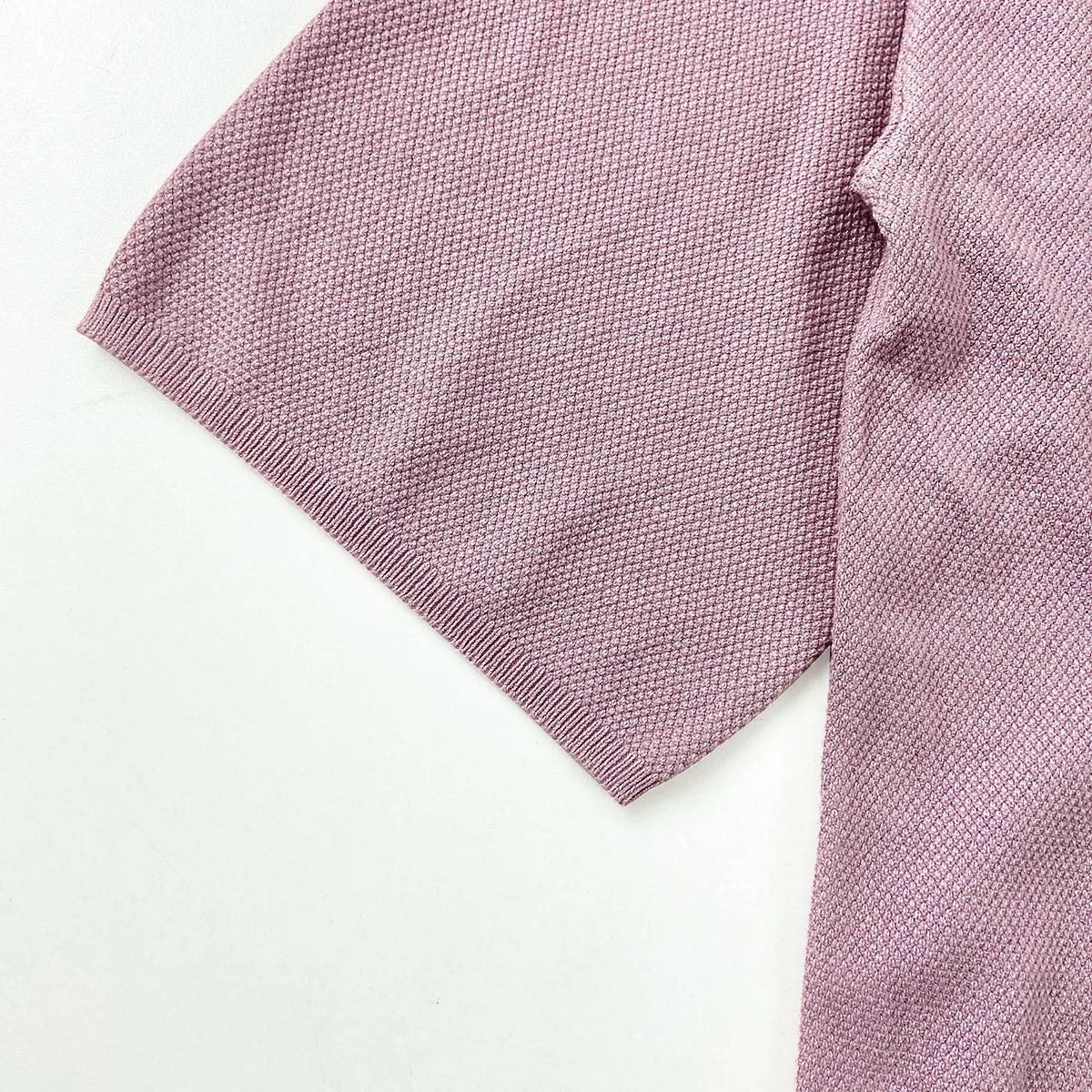 Womens Short Sleeve Textured Knit Open-Front Cardigan - Image 7