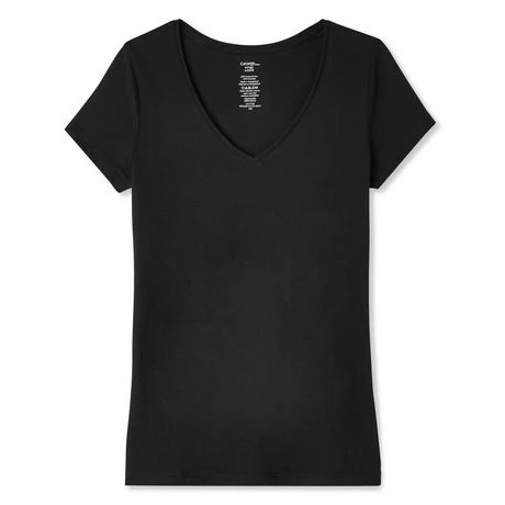 Womens Short Sleeve V-Neck Cotton T-Shirt - Image 10