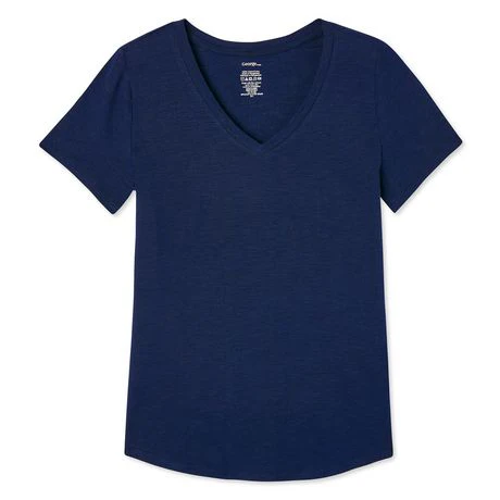 Womens Short Sleeve V-Neck Cotton T-Shirt - Image 11
