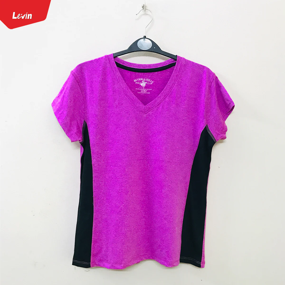 Women's Short Sleeve V-Neck Sports Gym T-Shirt - Image 10