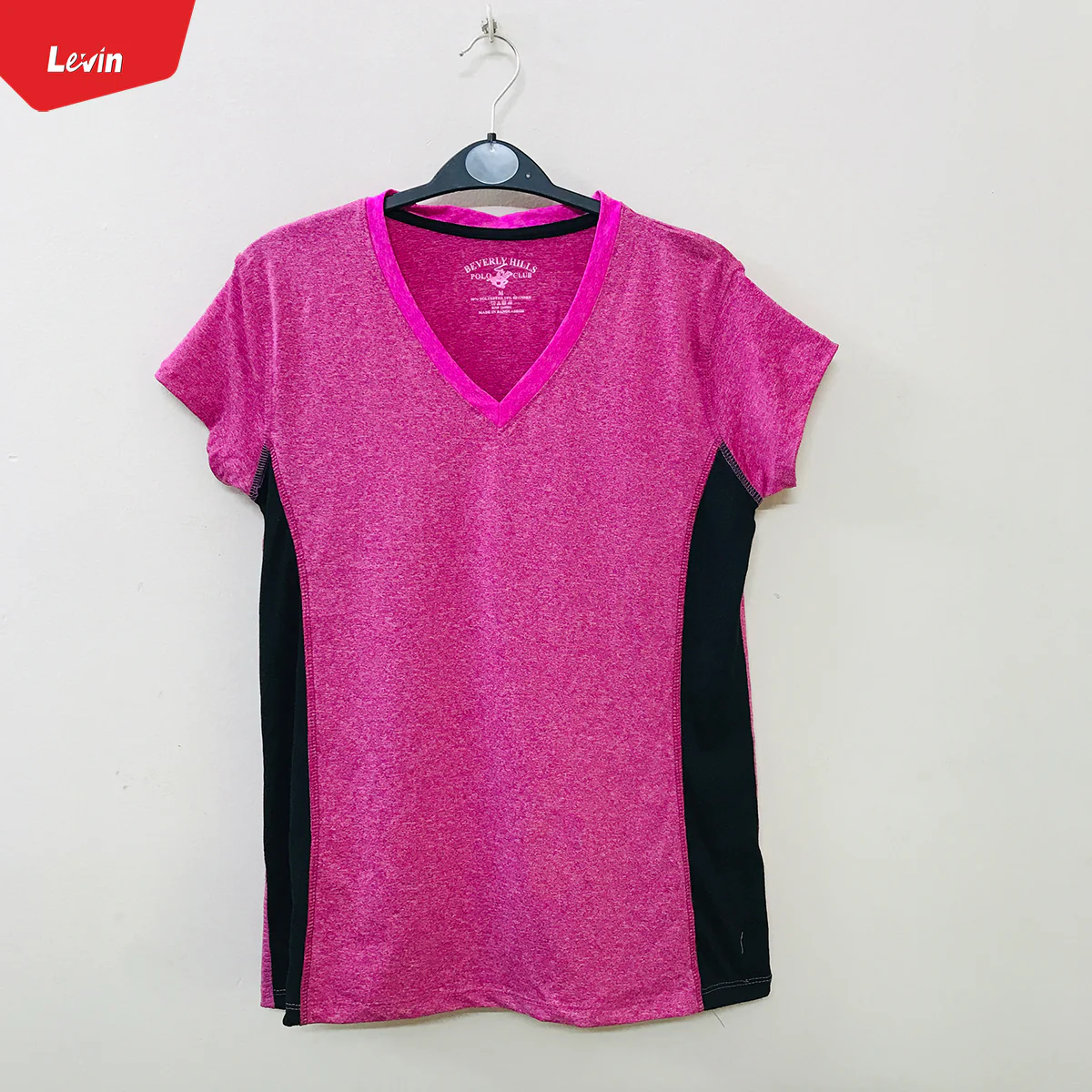 Women's Short Sleeve V-Neck Sports Gym T-Shirt - Image 8