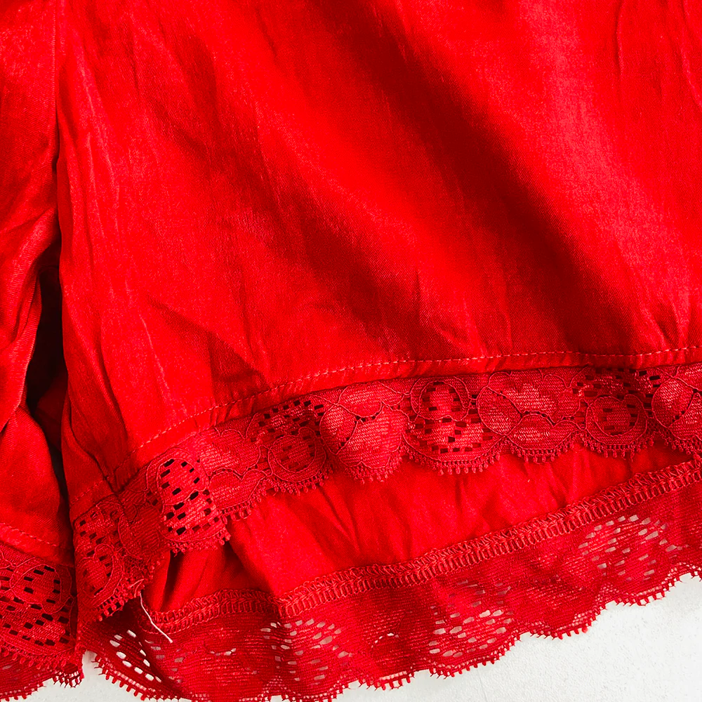 Womens Sleeveless Satin Short Loungewear Pajamas Set - Image 4