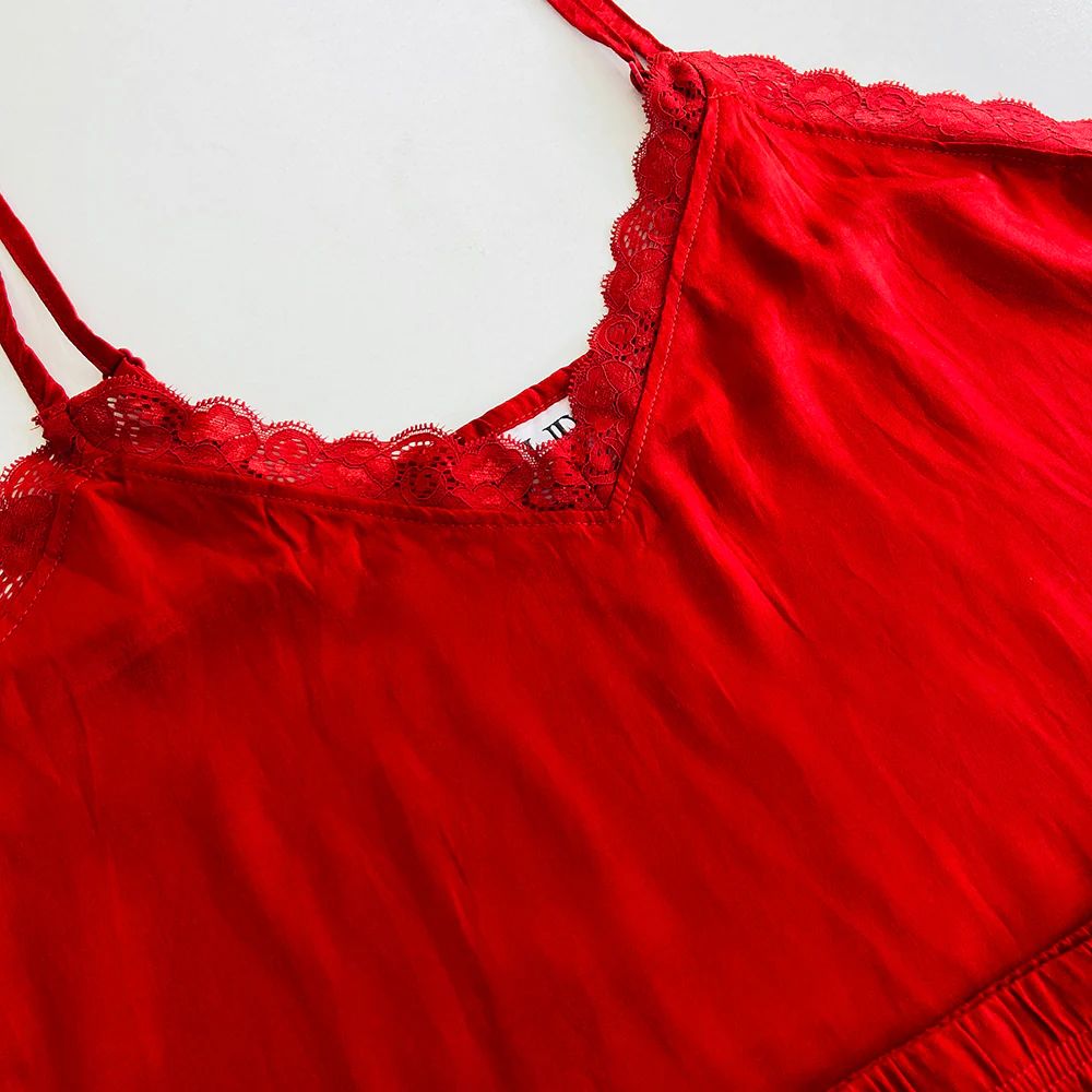 Womens Sleeveless Satin Short Loungewear Pajamas Set - Image 8