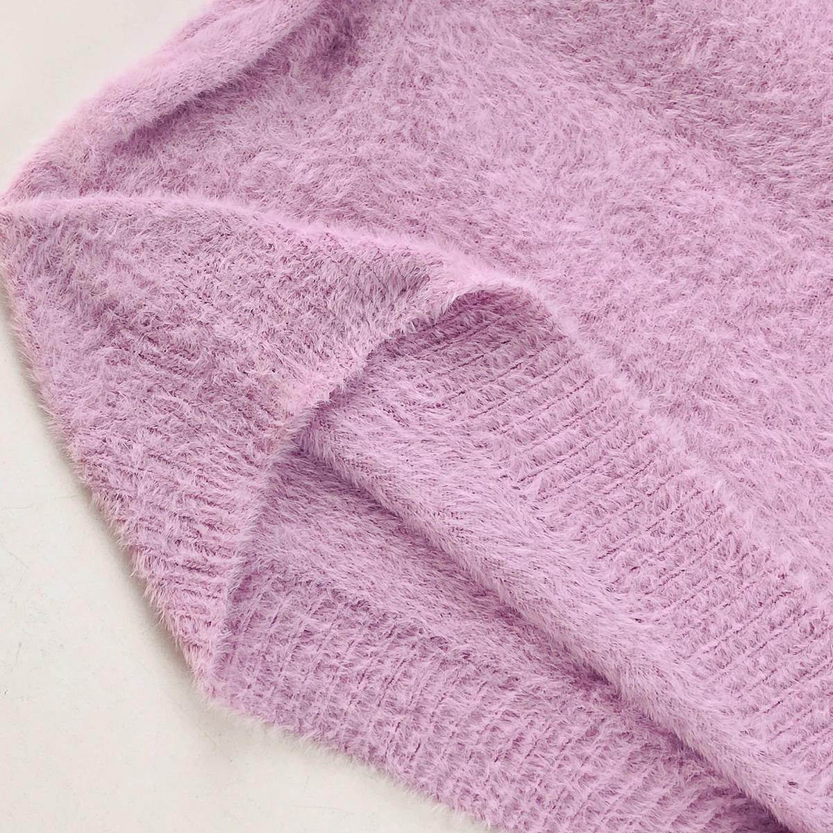 Womens Soft Fuzzy High Neck Pullover Sweater - Image 10