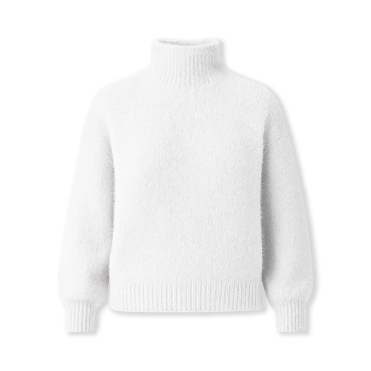 Womens Soft Fuzzy High Neck Pullover Sweater - Image 16