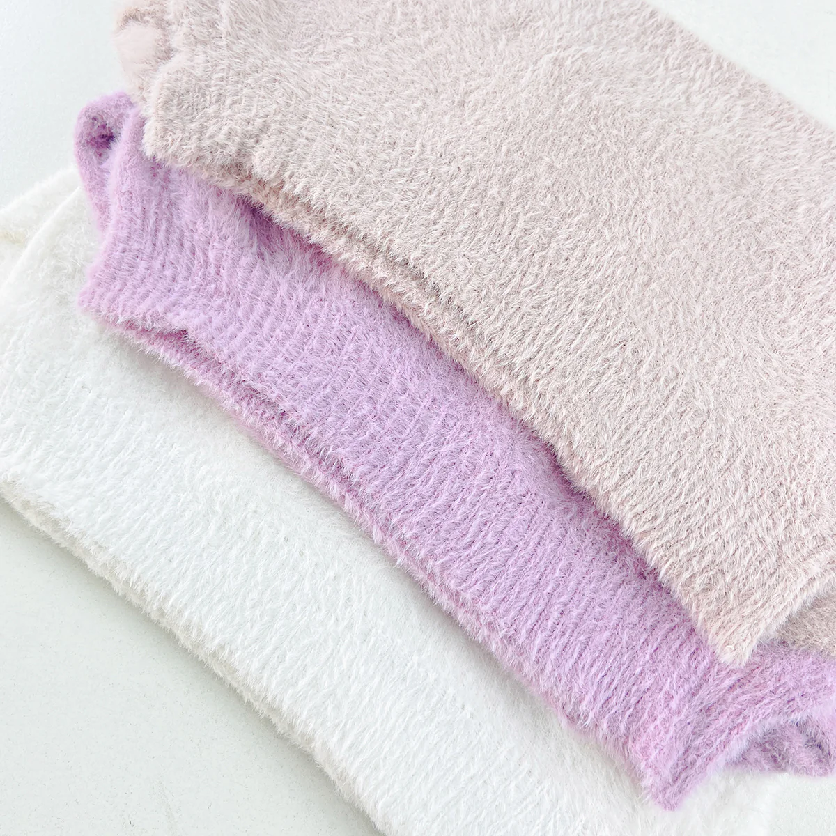 Womens Soft Fuzzy High Neck Pullover Sweater - Image 2