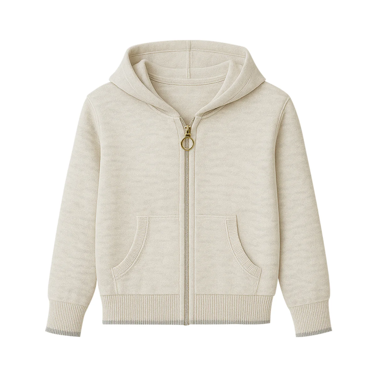 Baby & Teen Girls Soft Knit Zip-Up Ribbed Hoodie With Pockets - Image 12