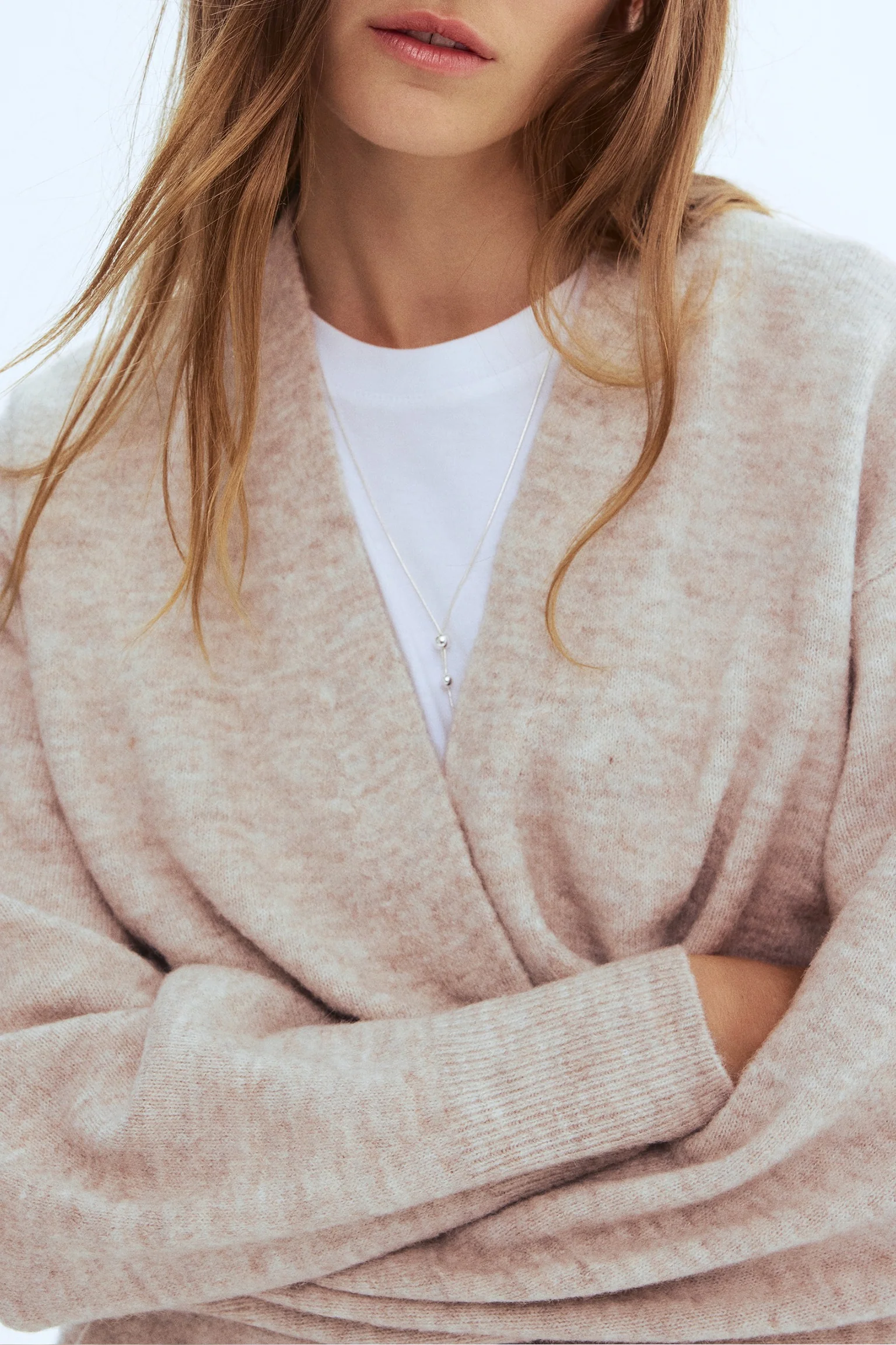 Womens Soft Wool Blend Long Knit Cardigan - Image 2