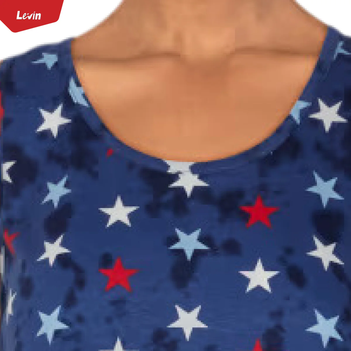 Womens Tie Dye Star Print Cotton Tank Top - Image 8