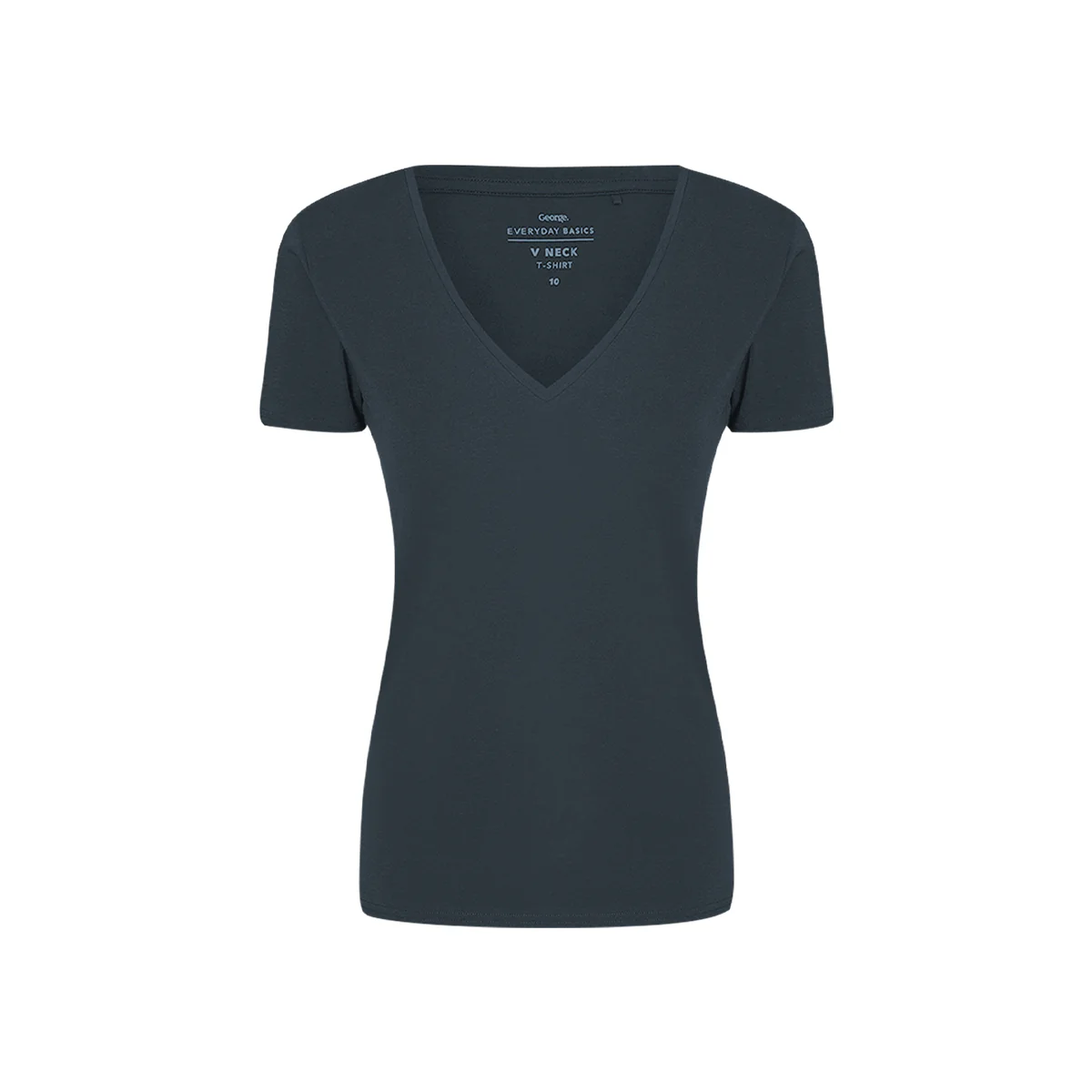 Womens V-Neck Short Sleeve Cotton Jersey T-Shirt - Image 10