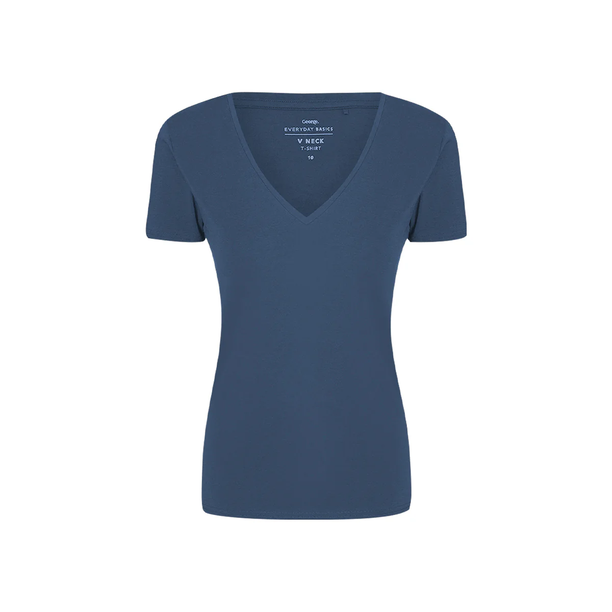 Womens V-Neck Short Sleeve Cotton Jersey T-Shirt - Image 6