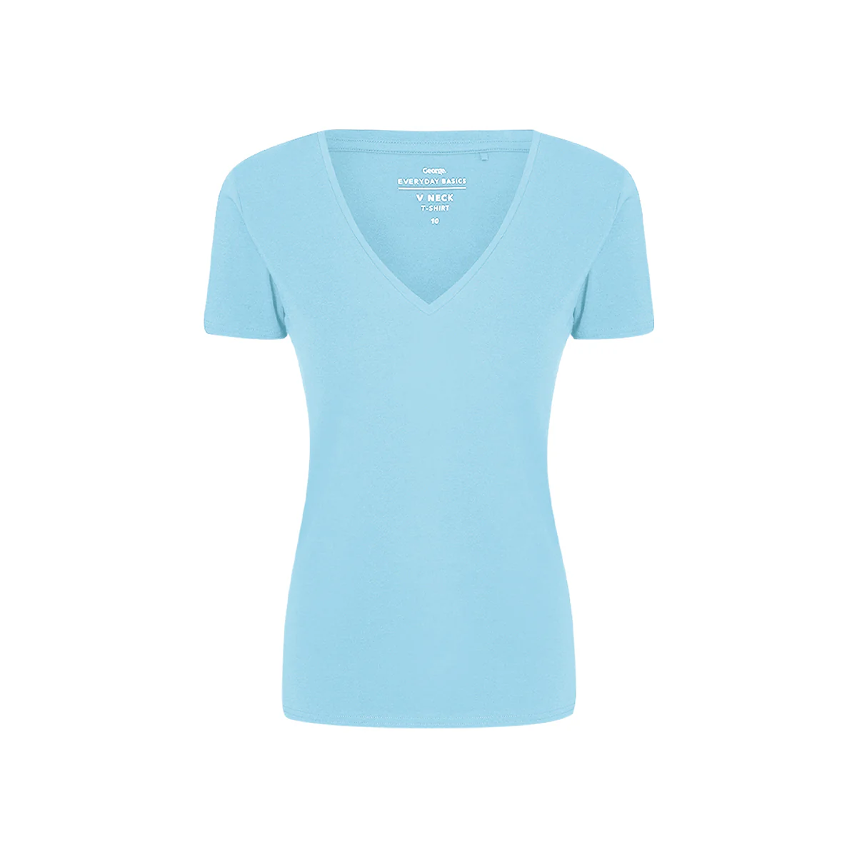 Womens V-Neck Short Sleeve Cotton Jersey T-Shirt - Image 8