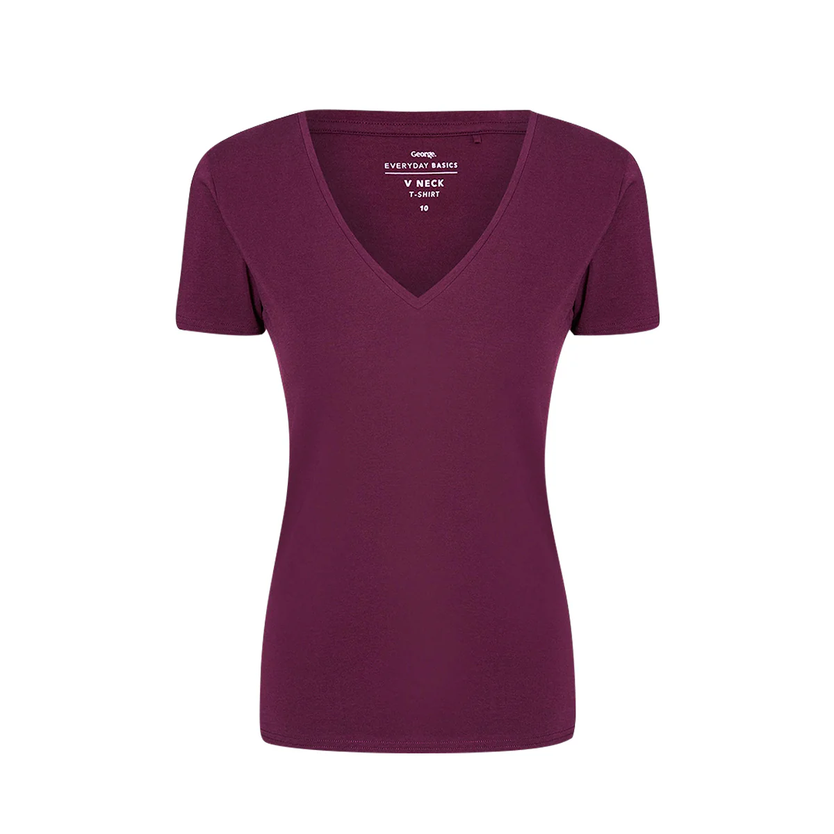 Womens V-Neck Short Sleeve Cotton Jersey T-Shirt - Image 19
