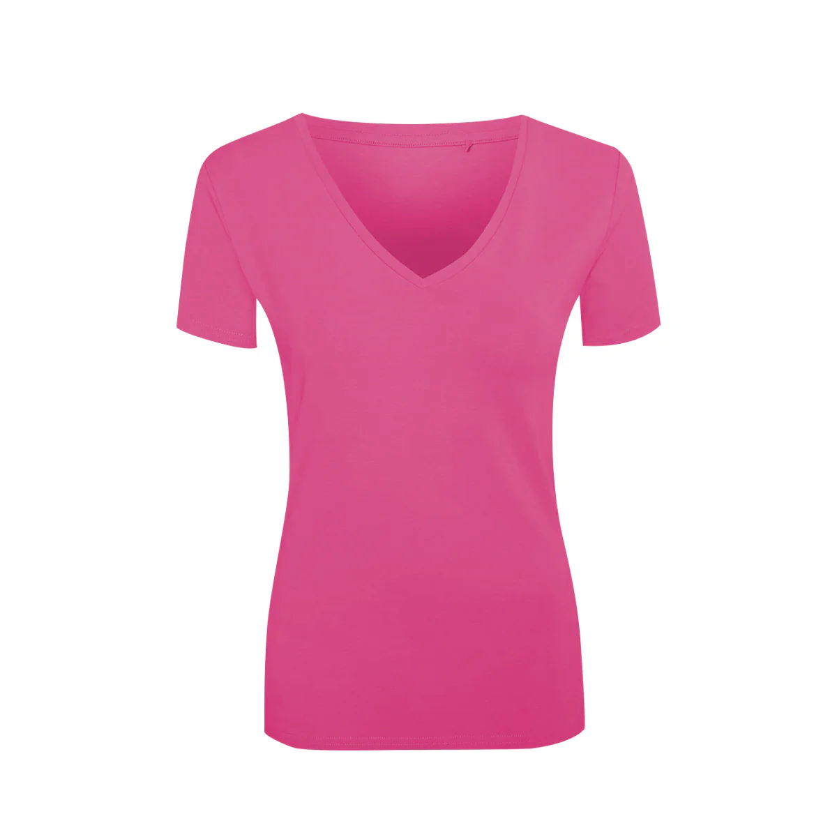 Womens V-Neck Short Sleeve Cotton Jersey T-Shirt - Image 20