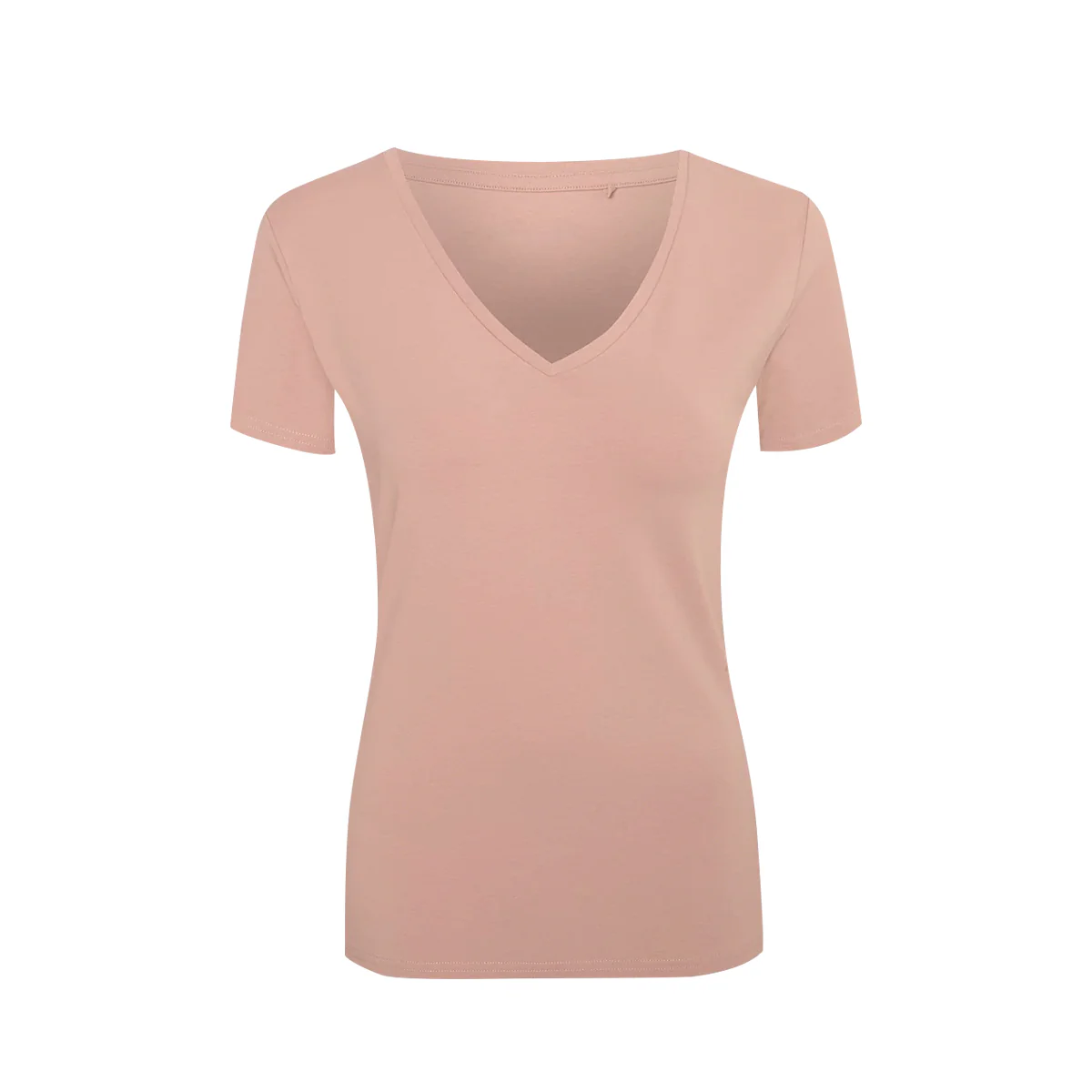Womens V-Neck Short Sleeve Cotton Jersey T-Shirt - Image 21