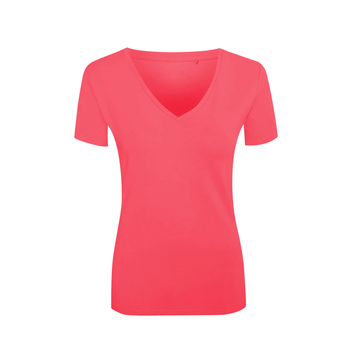 Womens V-Neck Short Sleeve Cotton Jersey T-Shirt - Image 22