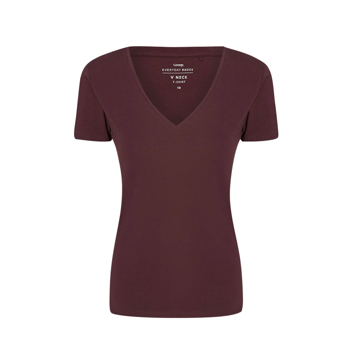 Womens V-Neck Short Sleeve Cotton Jersey T-Shirt - Image 25