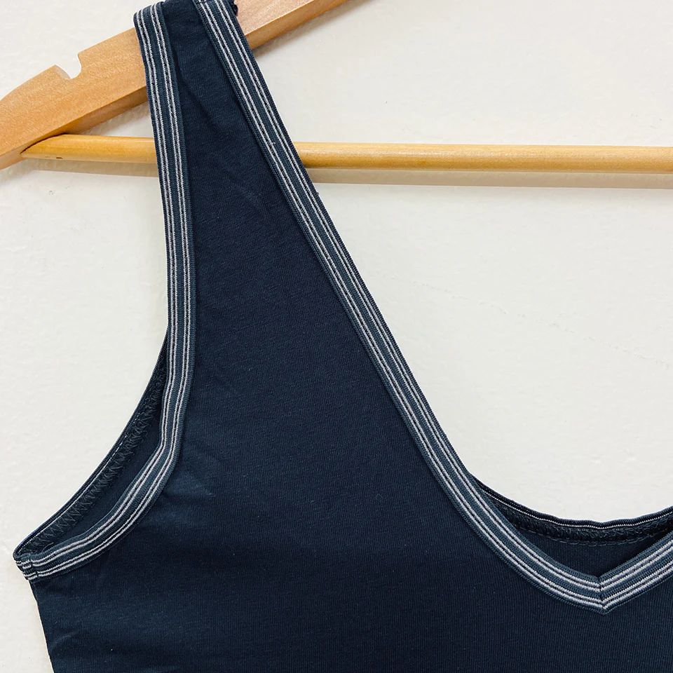 Womens V-Neck Sleeveless Cotton Vest Tank Top - Image 12
