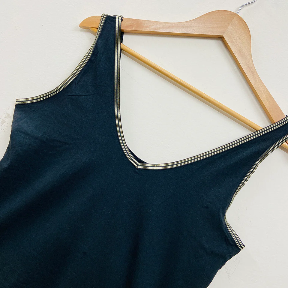 Womens V-Neck Sleeveless Cotton Vest Tank Top - Image 18