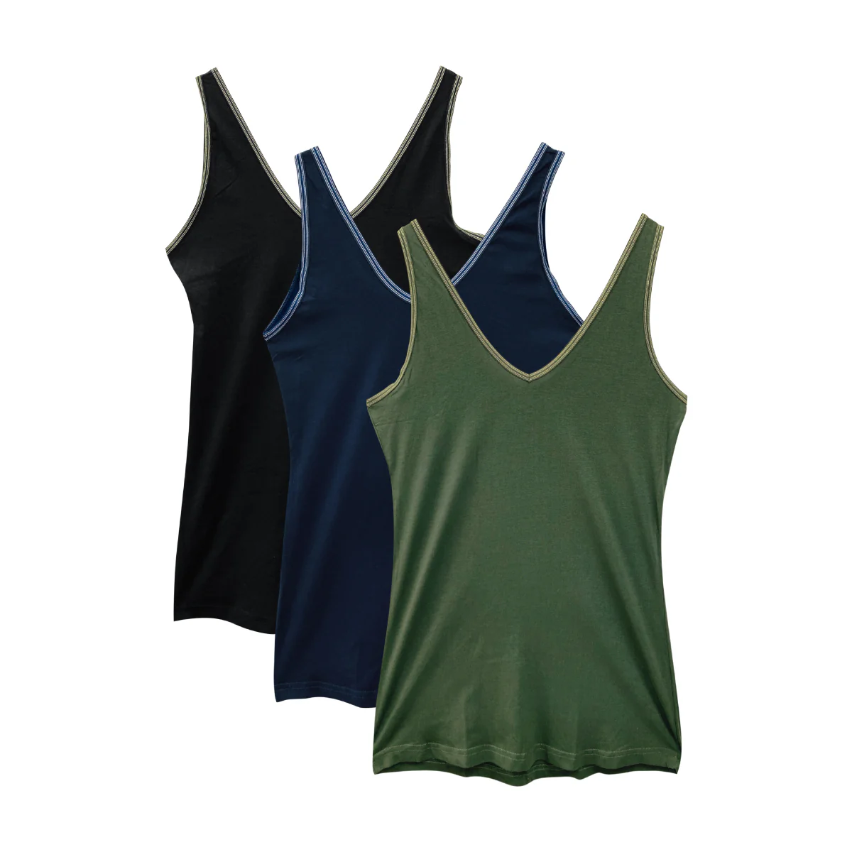 Womens V-Neck Sleeveless Cotton Vest Tank Top - Image 23