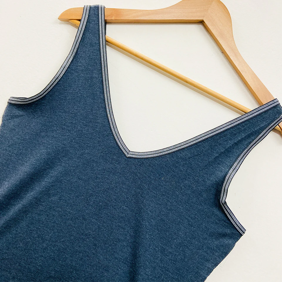 Womens V-Neck Sleeveless Cotton Vest Tank Top - Image 28