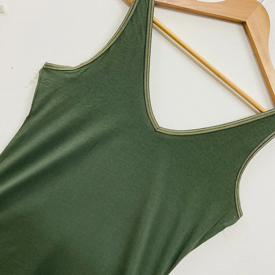 Womens V-Neck Sleeveless Cotton Vest Tank Top - Image 9