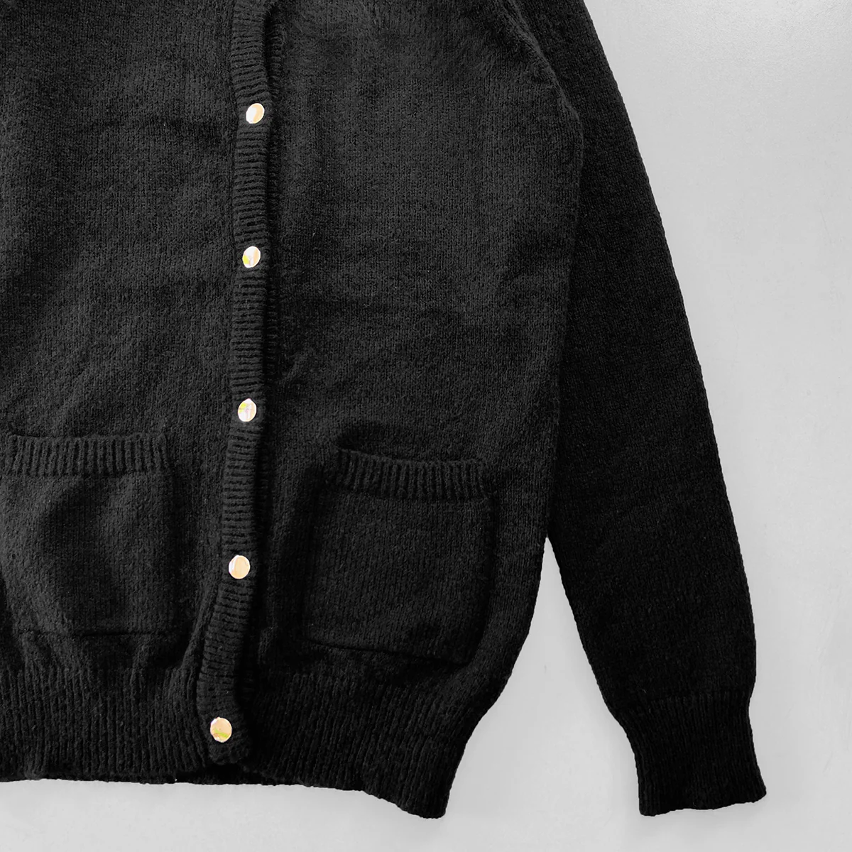 Womens Wool Blend Golden Button Knit Cardigan Sweater - Image 7