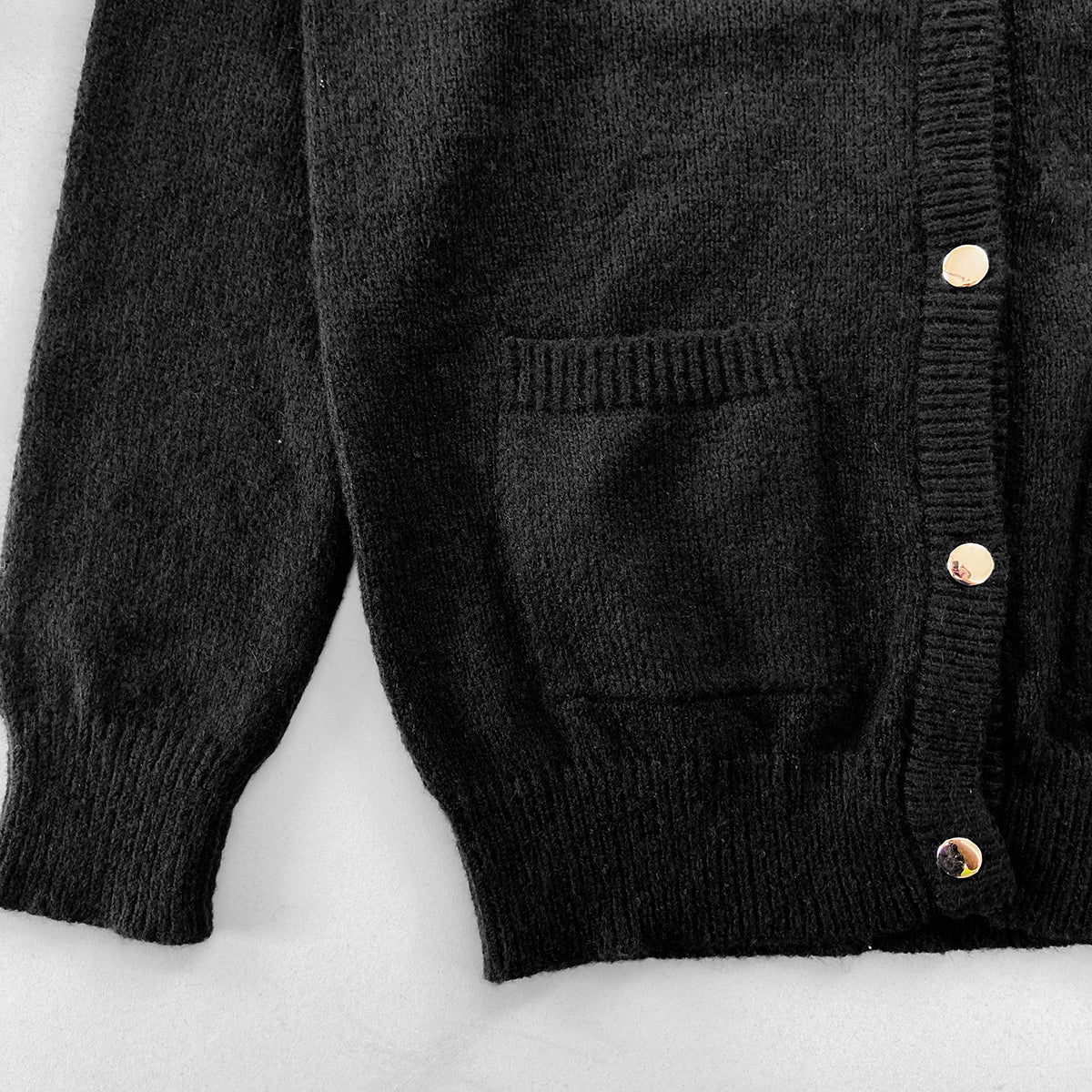 Womens Wool Blend Golden Button Knit Cardigan Sweater - Image 8